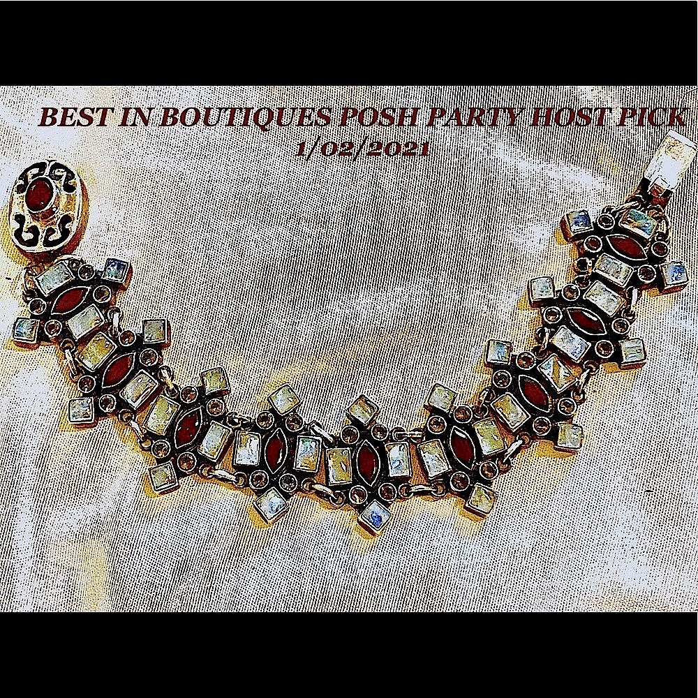 HP💕Nicky Butler Moonstone Garnet 247TCW Bracelet